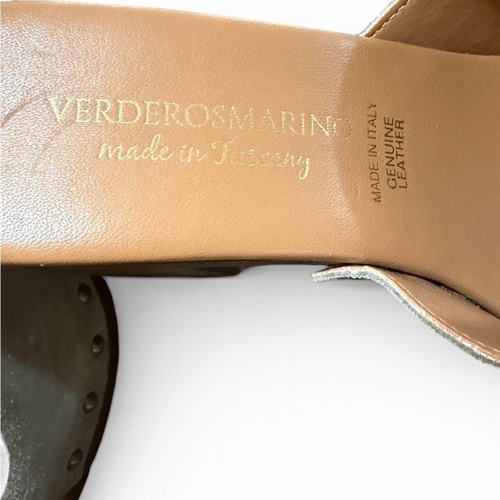 Suede Slide Mules in Sage Green. Gently Used - Picture 2 of 9